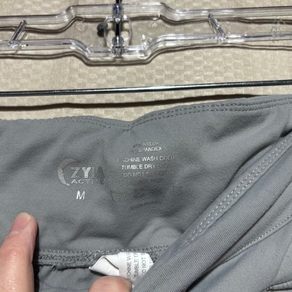 Zyia Active Gray Jogger Pants Size M Drawstring Waist Pockets Athleisure Pockets - Picture 4 of 10